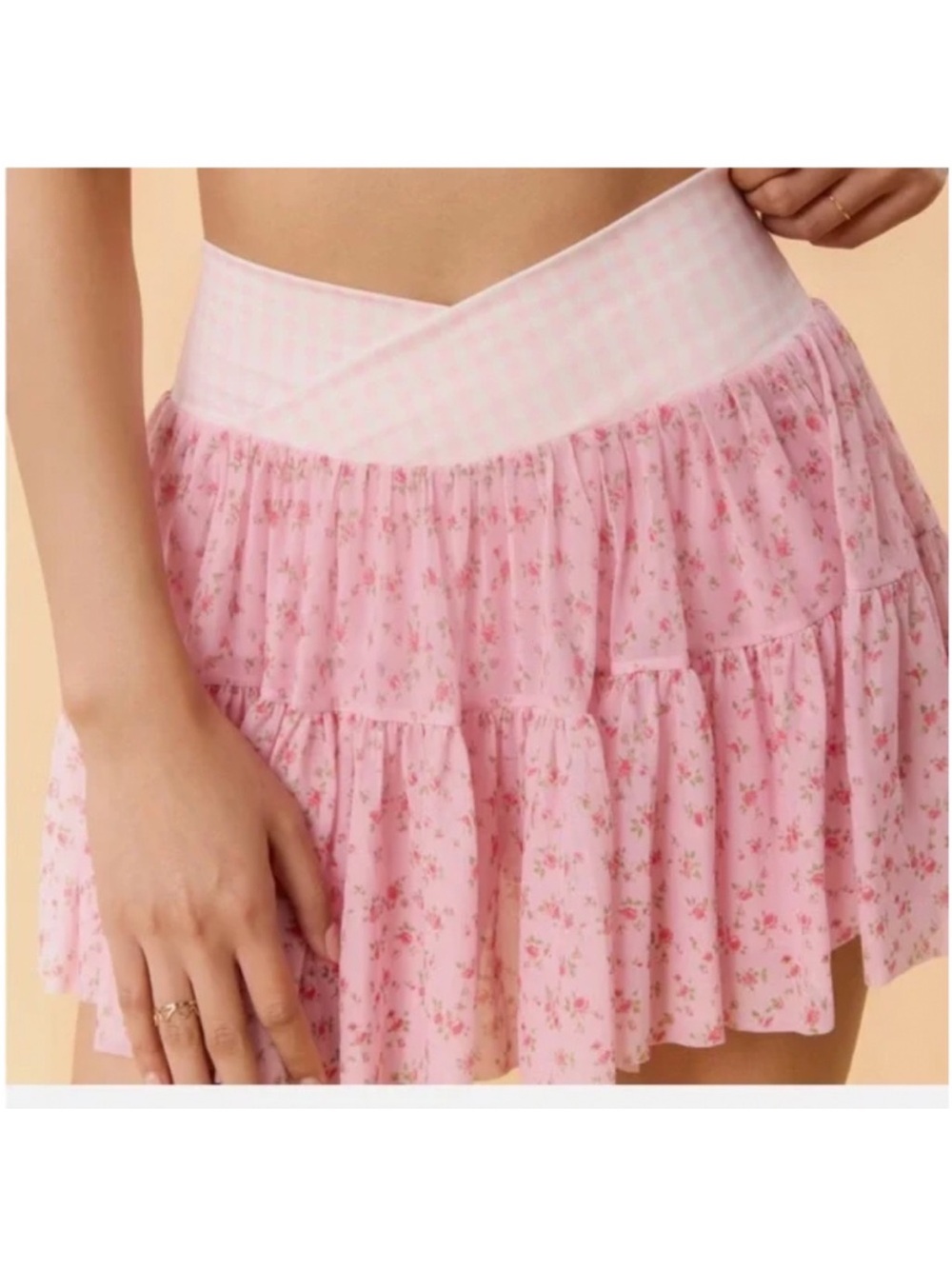 New Blogilates Women's Ballerina Skort Pink Floral- size small